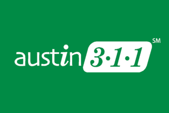 Austin 3-1-1 logo on a green background