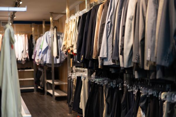 Image of racks of professional clothing hanging up